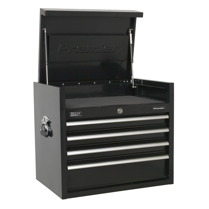 Premier™ Heavy-Duty Topchest 4 Drawer 660mm - Black | PTB66004