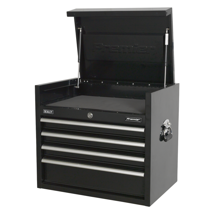 Premier™ Heavy-Duty Topchest 4 Drawer 660mm - Black | PTB66004