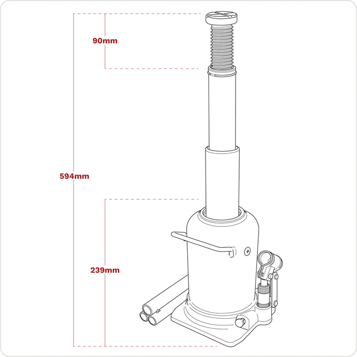 Viking Telescopic Bottle Jack 12 Tonne | PTBJ12S