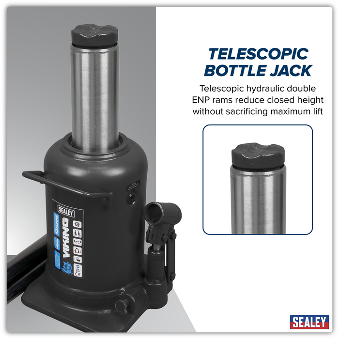 Viking Telescopic Bottle Jack 12 Tonne | PTBJ12S