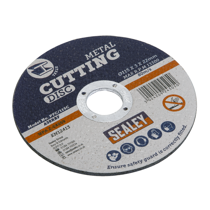 115 x 3mm Cutting Disc 22mm Bore | PTC/115C