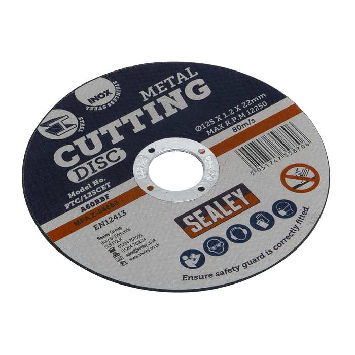 125 x 1.2mm Cutting Disc 22mm Bore | PTC/125CET