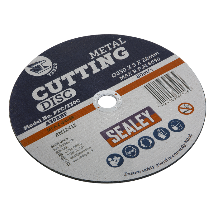 230 x 3mm Cutting Disc 22mm Bore | PTC/230C