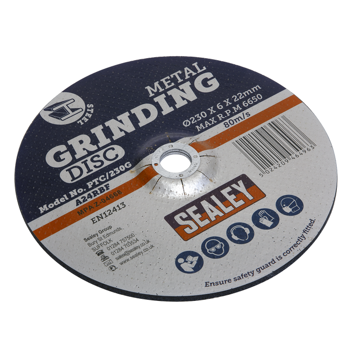 230 x 6mm Grinding Disc 22mm Bore | PTC/230G