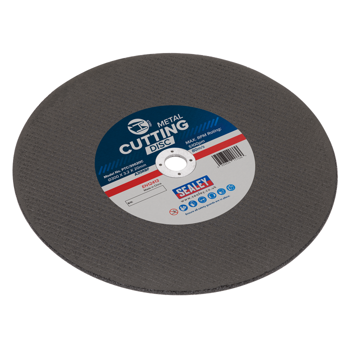 300 x 3.2mm Flat Metal Cutting Disc 20mm Bore | PTC/30020C