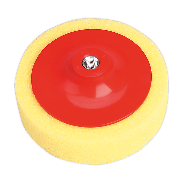 150 x 50mm Buffing & Polishing Foam Head M14 x 2mm - Yellow/Coarse | PTC/CH/M14-Y