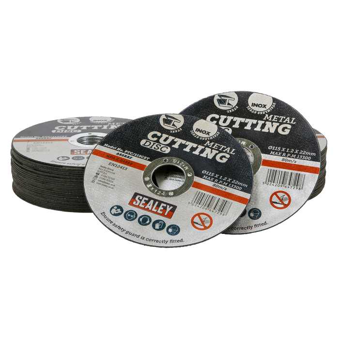 115 x 1.2mm Cutting Disc 22mm Bore - Pack of 50 | PTC115CET50