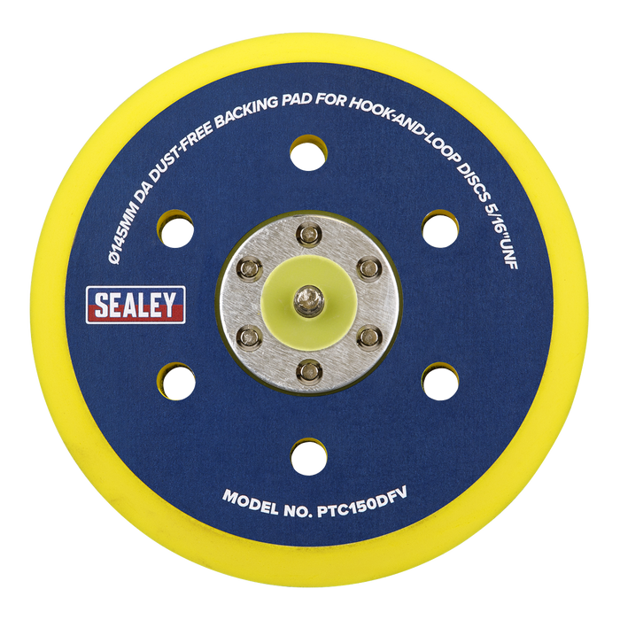145mm DA Dust-Free Backing Pad for Hook-and-Loop Discs 5/16"UNF | PTC150DFV