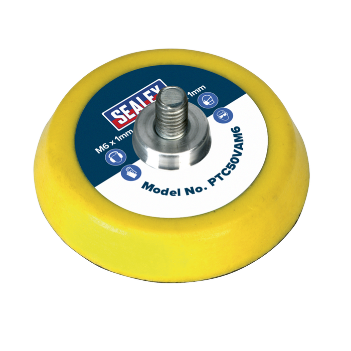 50mm Hook-and-Loop Backing Pad M6 x 1mm | PTC50VAM6