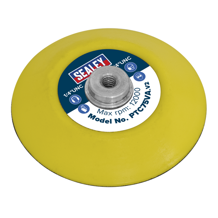 71mm Hook-and-Loop Backing Pad 1/4"UNC | PTC75VA