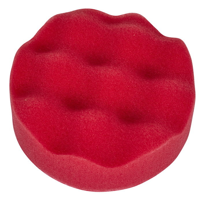 Hook-and-Loop Buffing & Polishing Foam Head 80 x 25mm - Red/Ultra-Soft | PTCCHW80R