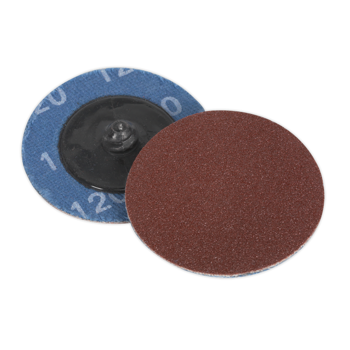 50mm Quick Change Sanding Disc 120Grit - Pack of 10 | PTCQC50120