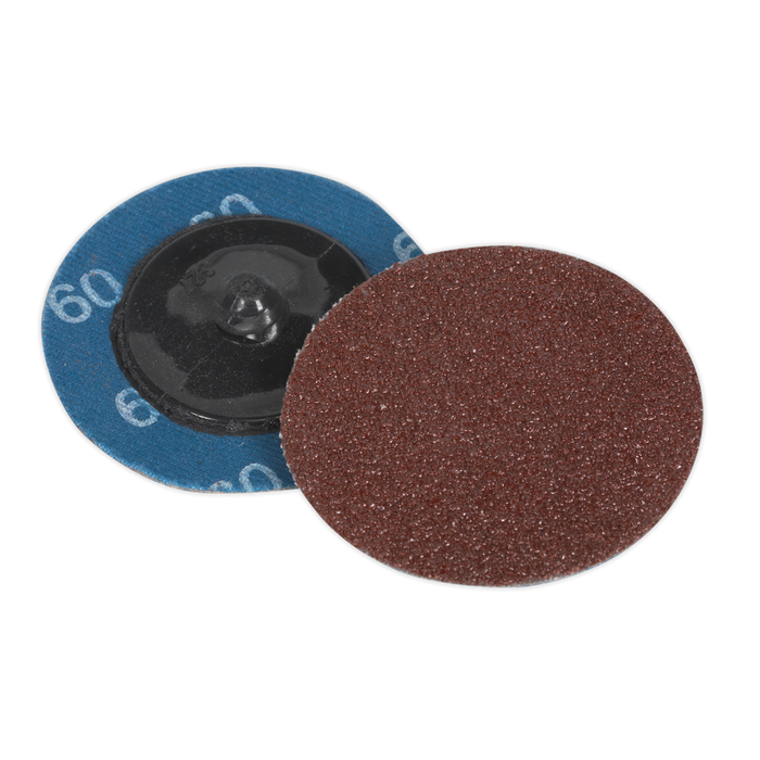50mm Quick Change Sanding Disc 60Grit - Pack of 10 | PTCQC5060