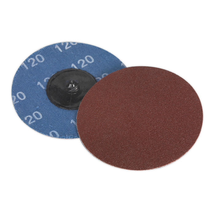 75mm Quick Change Sanding Disc 120Grit - Pack of 10 | PTCQC75120