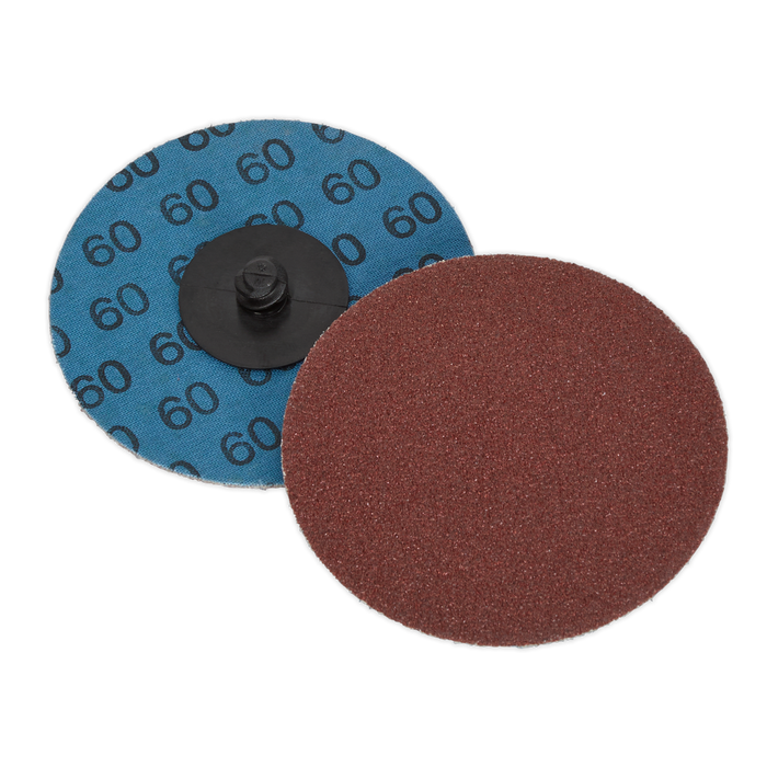 75mm Quick Change Sanding Disc 60Grit - Pack of 10 | PTCQC7560