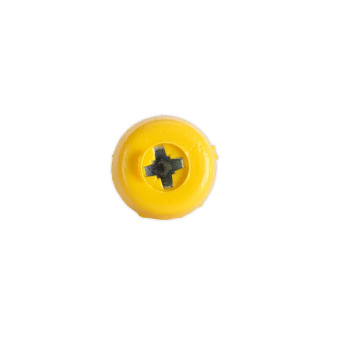Numberplate Screw with Plastic Enclosed Head 4.8 x 18mm, Yellow - Pack of 50 | PTNP2
