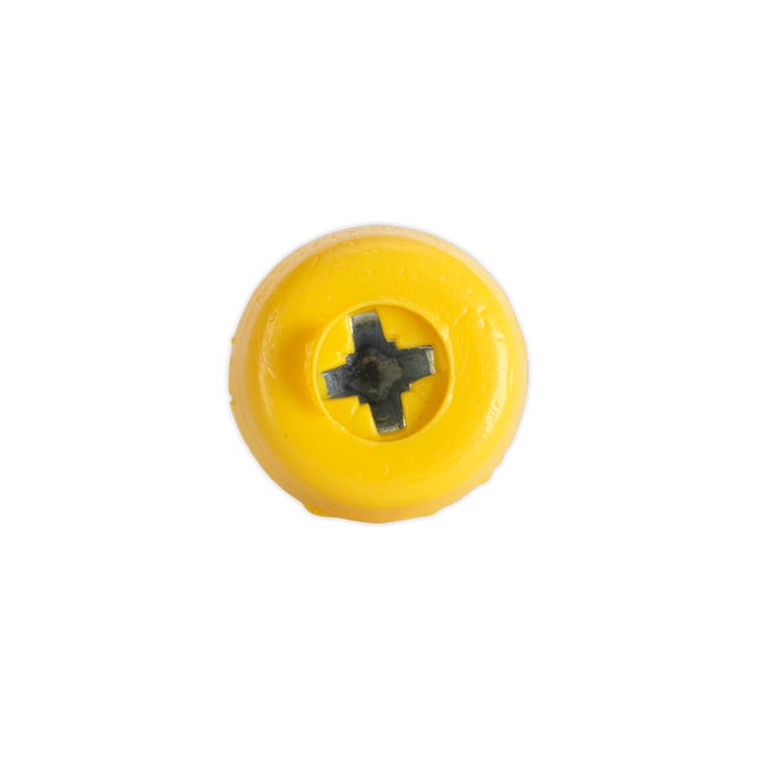 Numberplate Screw with Plastic Enclosed Head 4.8 x 24mm, Yellow - Pack of 50 | PTNP6
