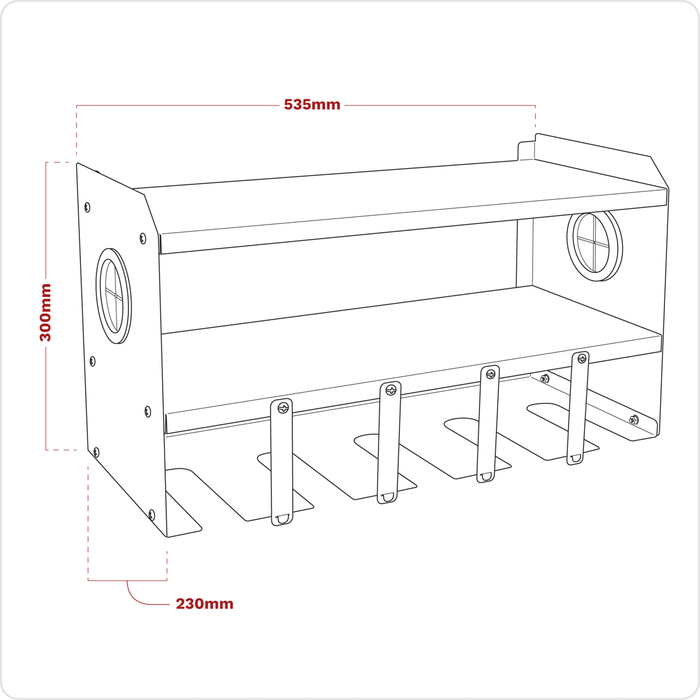 Power Tool Storage Rack - 5 Bay | PTSR5