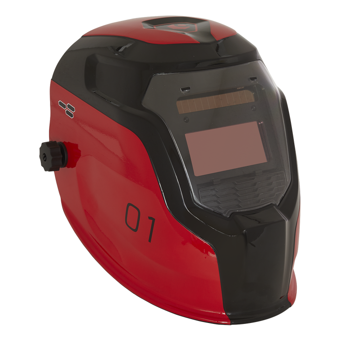 Auto Darkening Welding Helmet Shade 9-13 - Red | PWH1
