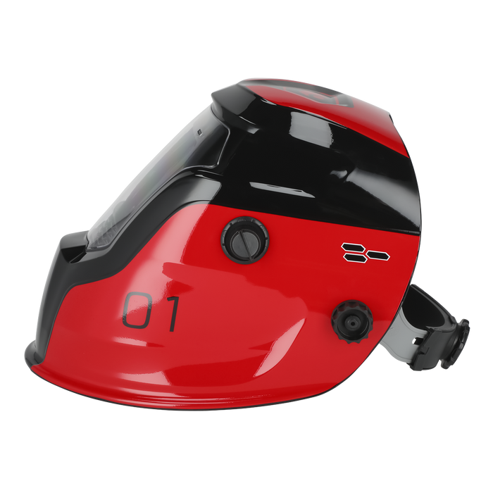 Auto Darkening Welding Helmet Shade 9-13 - Red | PWH1