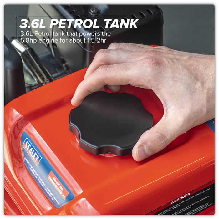 Pressure Washer 198bar 513L/hr Self-Priming 5.8hp Petrol | PWM2500SP