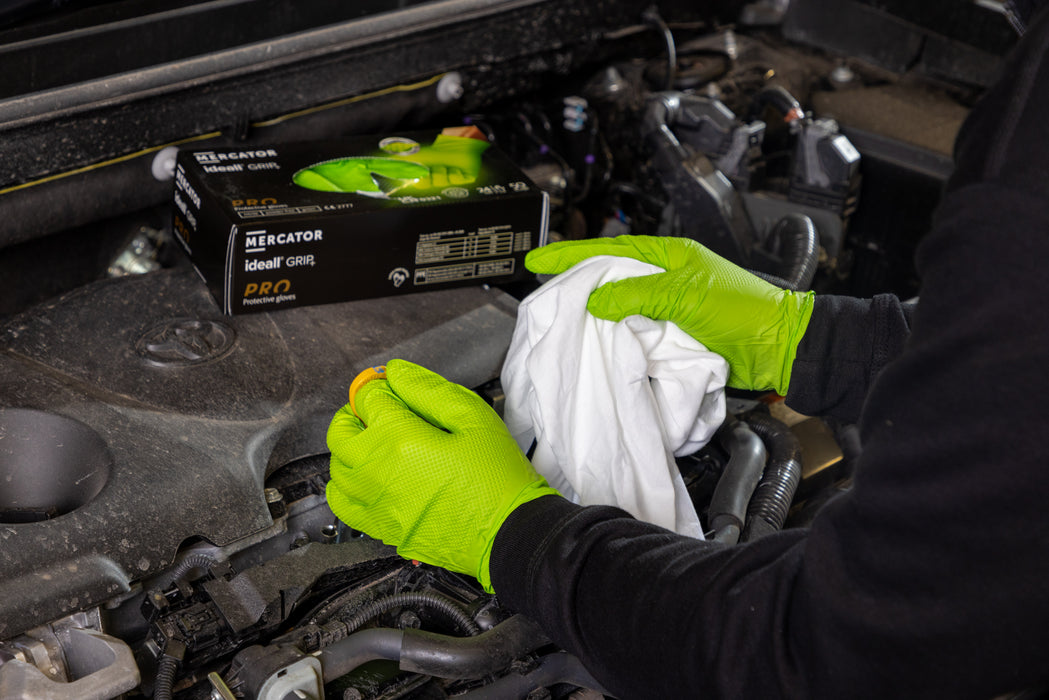 Mercator IDG Ideall Grip Strong Nitrile Glove Green | IDG-GRN