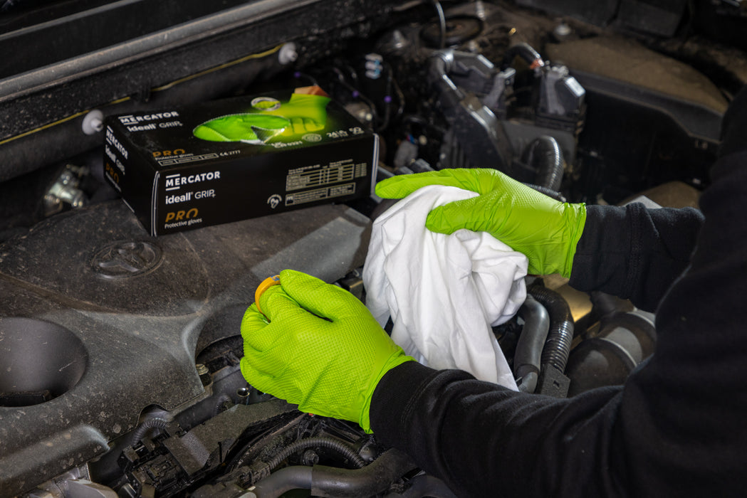 Mercator IDG Ideall Grip Strong Nitrile Glove Green | IDG-GRN