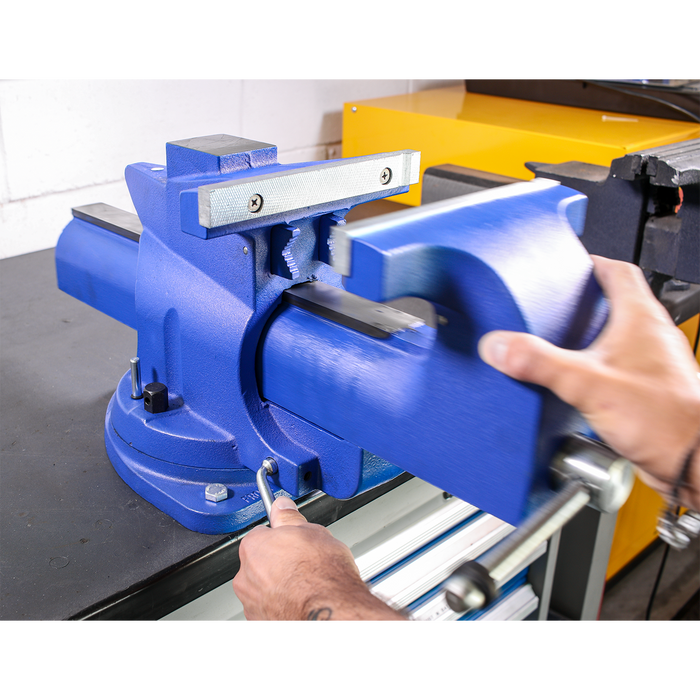 Quick Action Cast Iron Vice with Swivel Base 200mm | QAV200