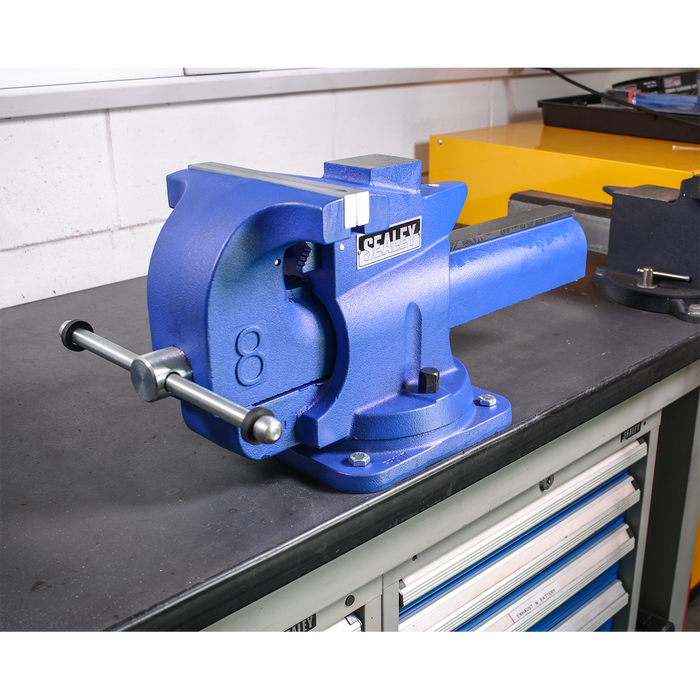 Quick Action Cast Iron Vice with Swivel Base 200mm | QAV200