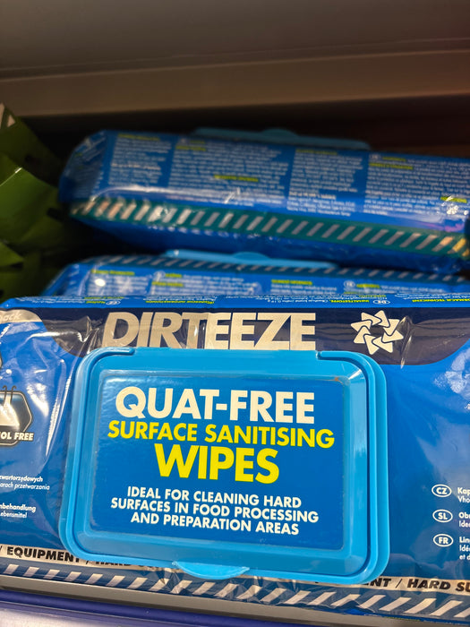 Dirteeze Quat-Free Santising Wipes Flowpack, Pack of 200 Wipes | HMAXF200QF