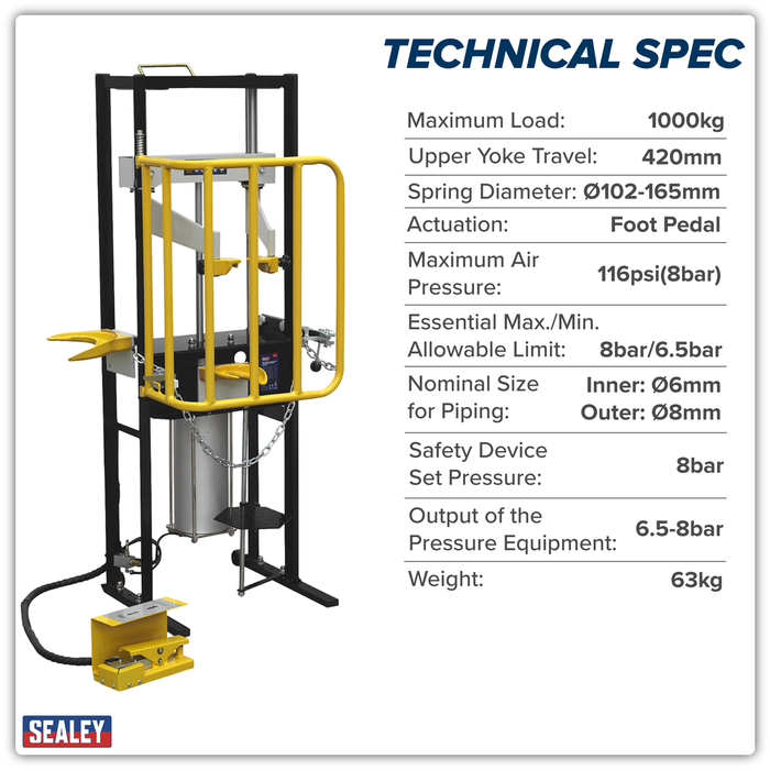 Air Operated Coil Spring Compressor 1000kg | RE300