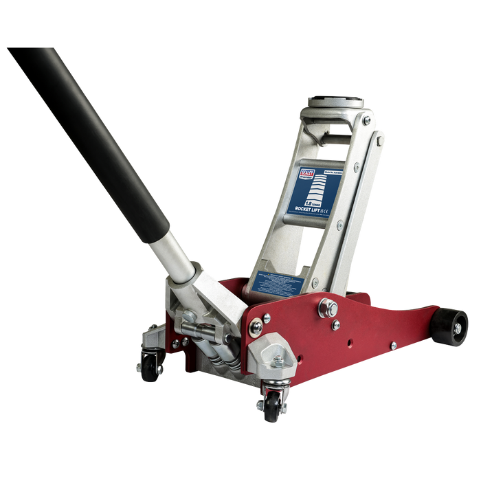 Premier Low Profile Aluminium Trolley Jack with Rocket Lift 1.8 Tonne | RJA1800