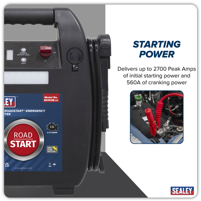 RoadStart® 12V Emergency Jump Starter 2700 Peak Amps | RS103B