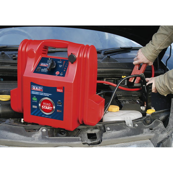 RoadStart® 12/24V Emergency Jump Starter 3200/1600 Peak Amps | RS105