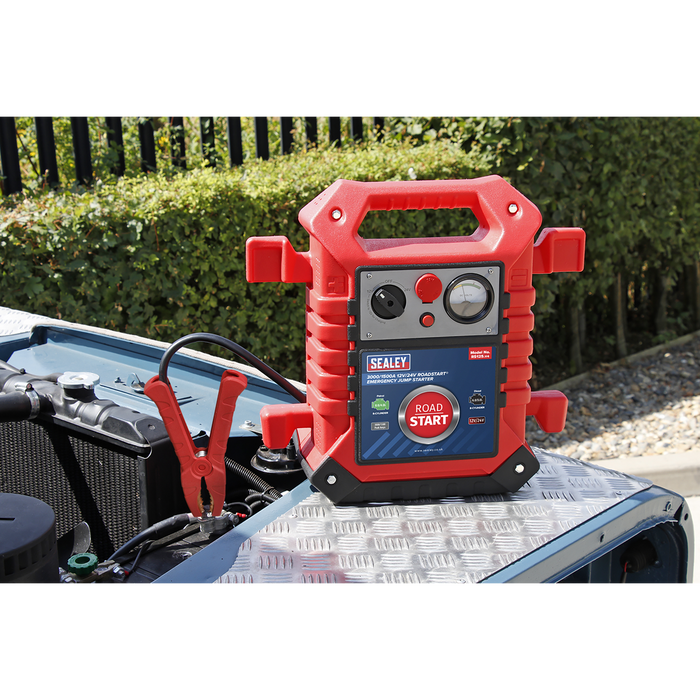 RoadStart® 12/24V Emergency Jump Starter 3000/1500 Peak Amps | RS125
