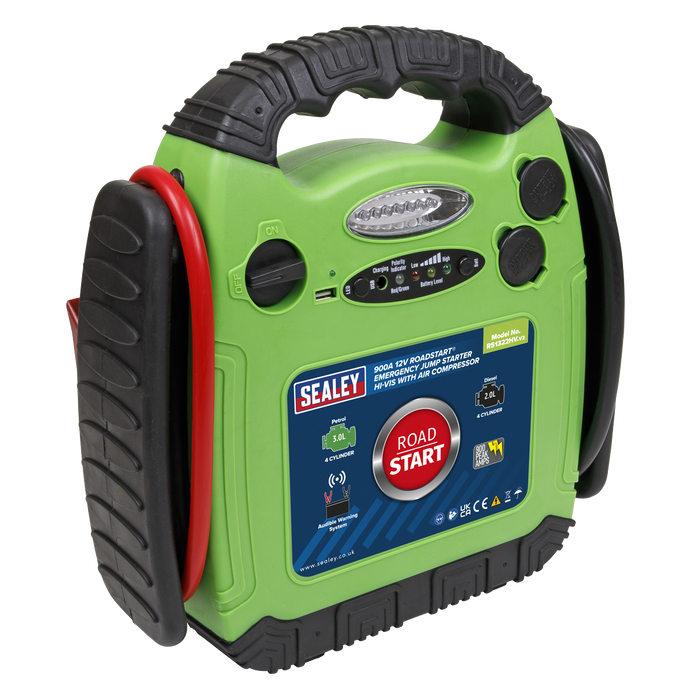 RoadStart® 12V Emergency Jump Starter with Air Compressor 900 Peak Amps | RS1322HV