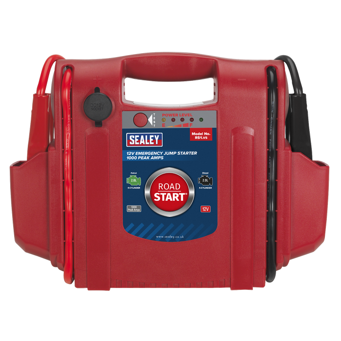 RoadStart® 12V Emergency Jump Starter 1000 Peak Amps | RS1