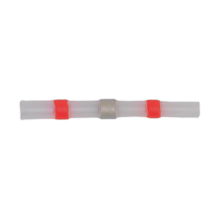 Heat Shrink Butt Connector Solder Terminal 22-18 AWG, Red - Pack of 25 | RTSSB25
