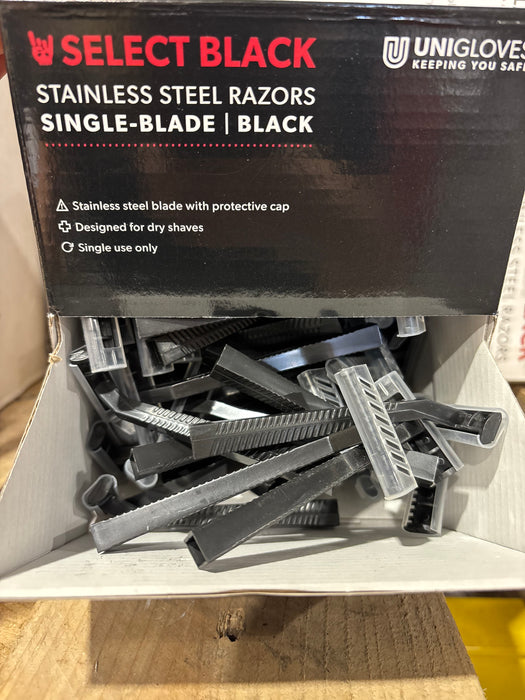Unigloves Select Black Razors Pack of 100 | RT001-100