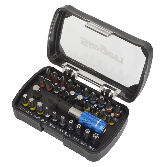 Siegen Colour-Coded Power Tool Bit Set 32pc | S01035