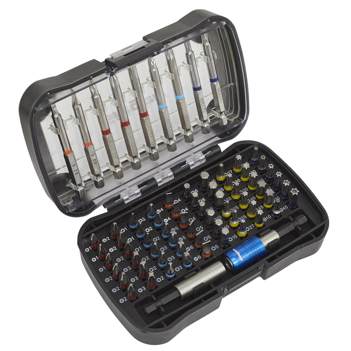 Siegen Colour-Coded Power Tool Bit Set 71pc | S01038