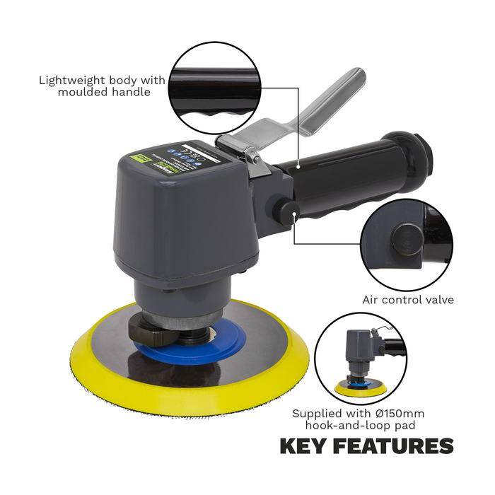 Siegen Air Random Orbital Sander 150mm | S01044