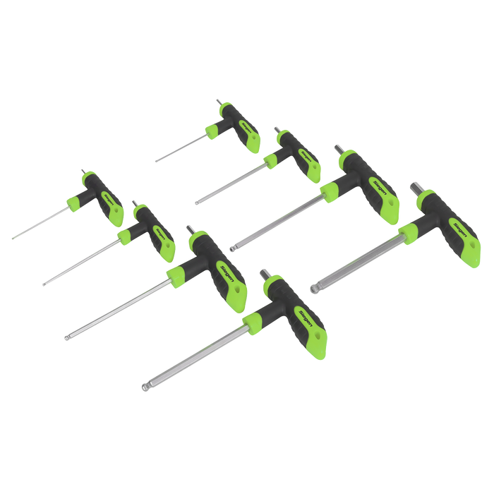 Siegen T-Handle Ball-End Hex Key Set 8pc | S01069
