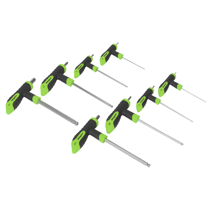 Siegen T-Handle Ball-End Hex Key Set 8pc | S01069