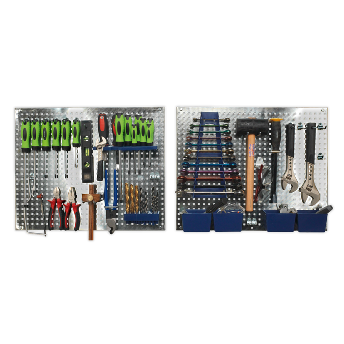 Siegen Wall Storage Pegboard Set 34pc | S01102