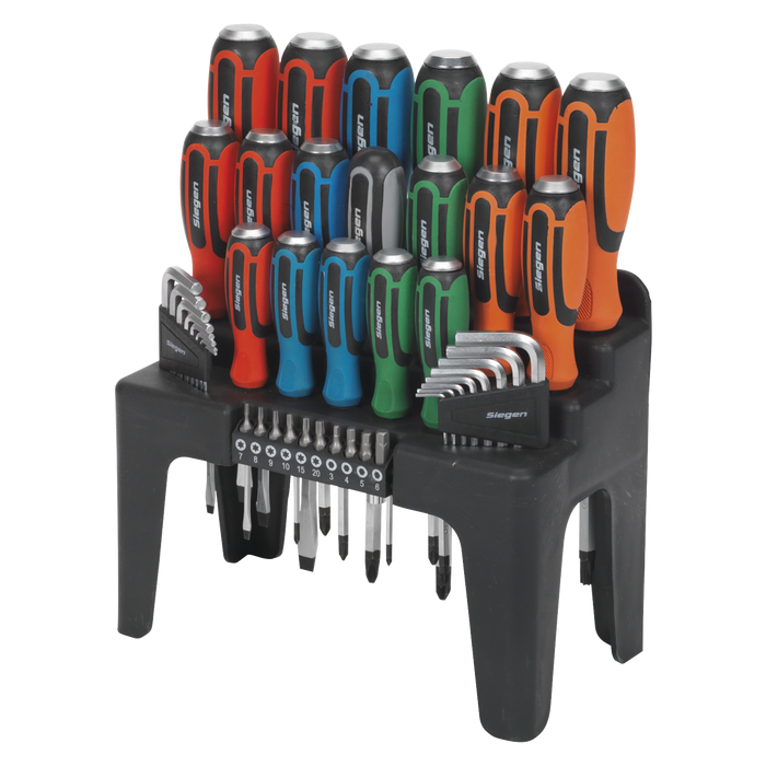 Siegen Hammer-Thru Screwdriver, Hex Key & Bit Set 44pc | S01106