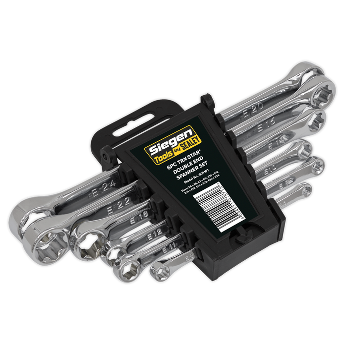 Siegen TRX-Star* Double End Spanner Set 6pc | S01107