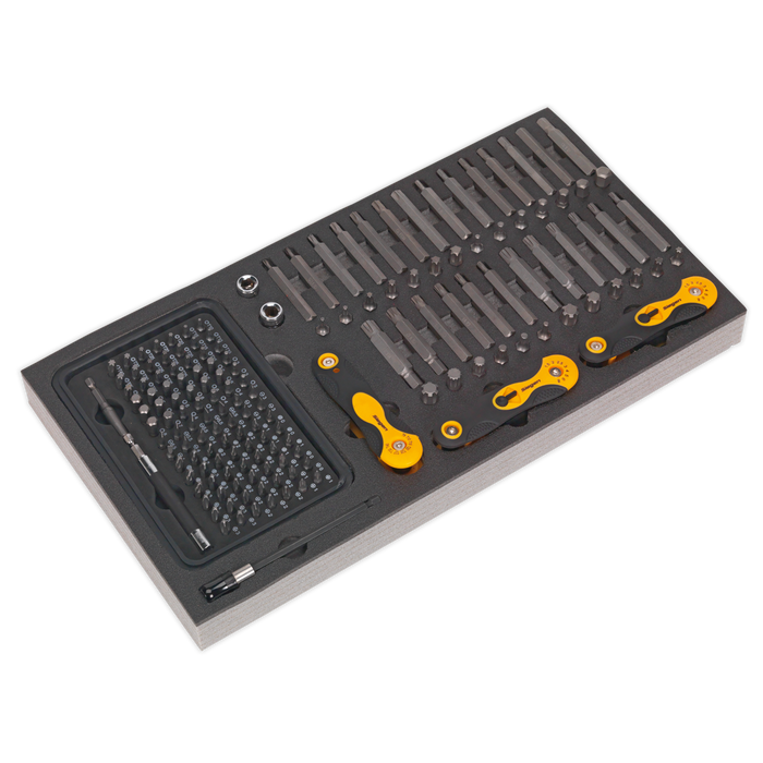 Siegen Specialised Bit Set & Folding Hex Keys with Tool Tray 192pc | S01126