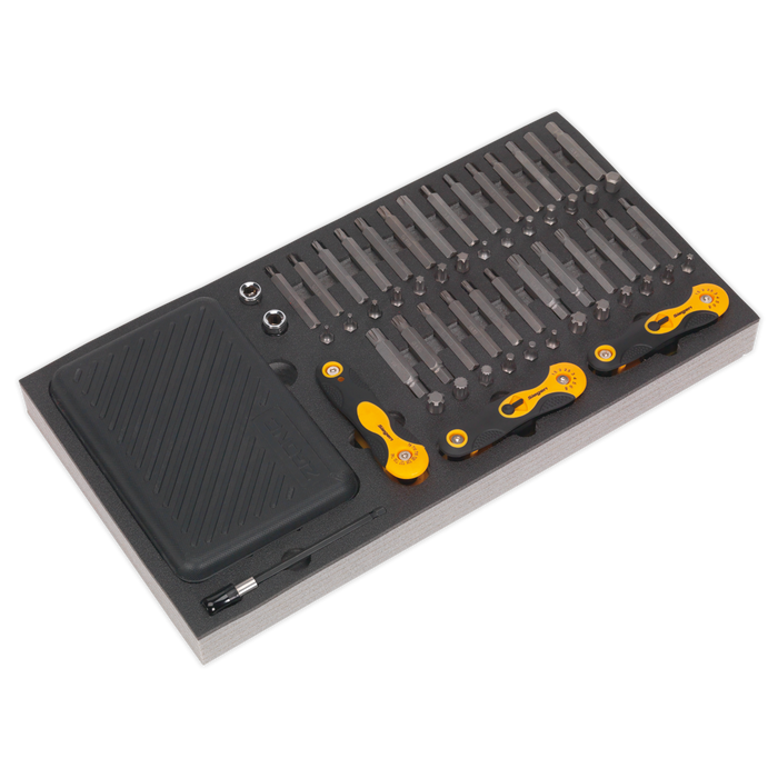 Siegen Specialised Bit Set & Folding Hex Keys with Tool Tray 192pc | S01126