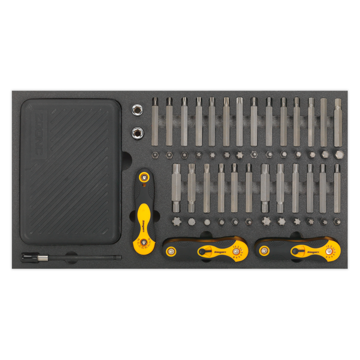 Siegen Specialised Bit Set & Folding Hex Keys with Tool Tray 192pc | S01126